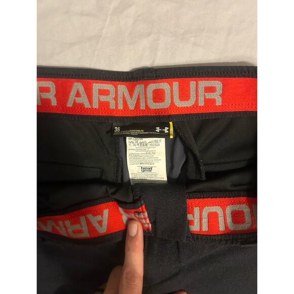 Under Armour Men’s Golf Shorts Size 36 Waist Black Performance Stretch Heat Gear - Picture 2 of 5